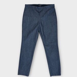 ST. JOHN Women's Blue Chambray Pull On Knit Pants Size Medium‎ 32x27 Lightweight